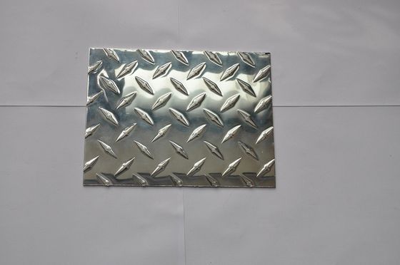 OEM Aluminium Geruite Plaat, Zilveren Diamant In reliëf gemaakt Aluminiumblad